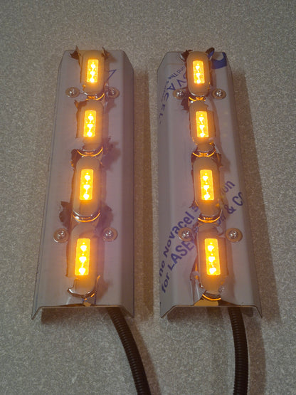 Air Cleaner Stainless - 4x Straight Oval Lights to suit Kenworth