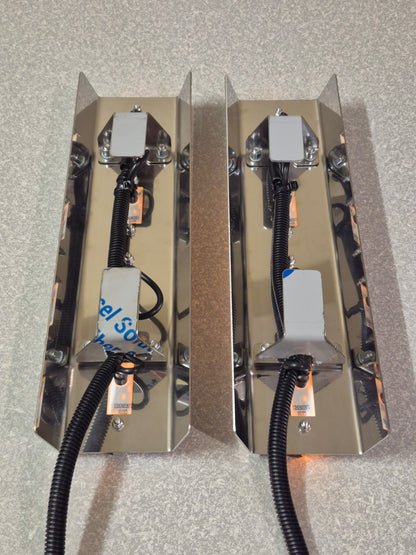 Air Cleaner Stainless - 4x Straight Oval Lights to suit Kenworth