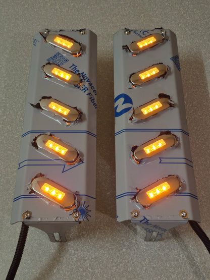 Mirror Stainless - 5x 30 Degree Oval Lights to suit Kenworth, Mack & Western Star
