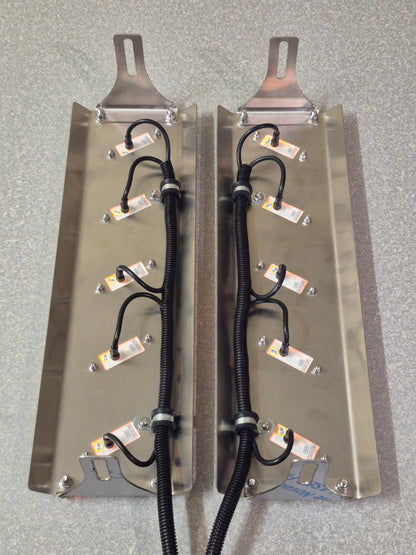 Mirror Stainless - 5x 30 Degree Oval Lights to suit Kenworth, Mack & Western Star