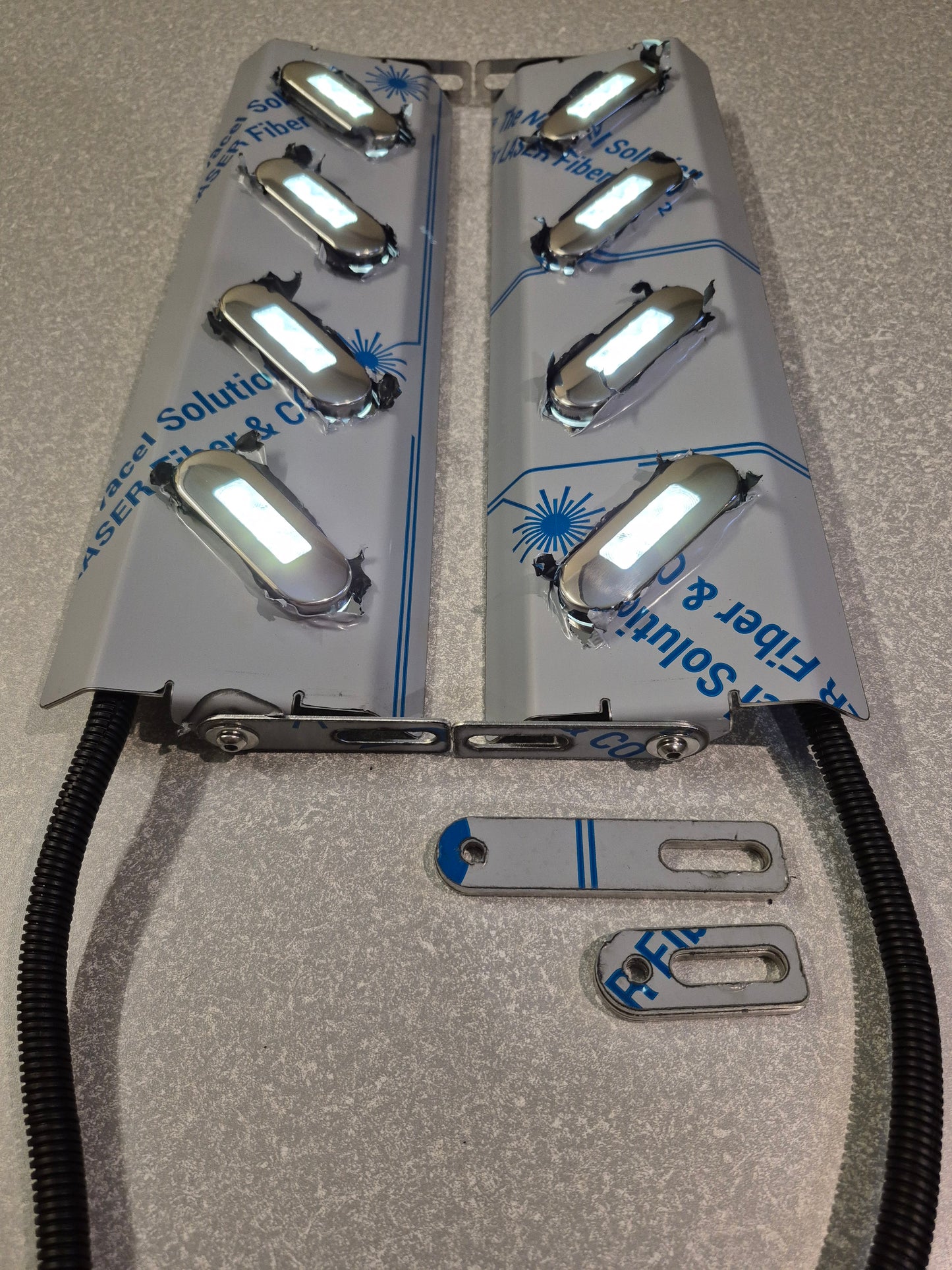 Mirror Stainless - 4x 45 Degree Oval Lights to suit Kenworth, Mack & Western Star