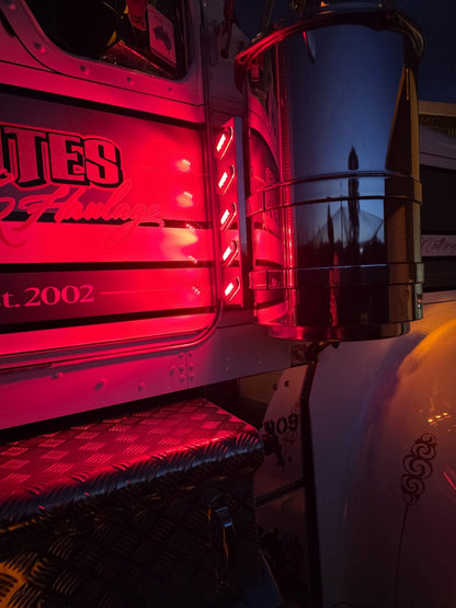 Air Cleaner Stainless - Rear Facing - 5x 30 Degree Lights to suit Kenworth