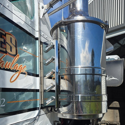 Air Cleaner Stainless - Rear Facing - 5x 30 Degree Lights to suit Kenworth