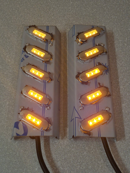 Air Cleaner Stainless - 5x 30 Degree Oval Lights to suit Kenworth
