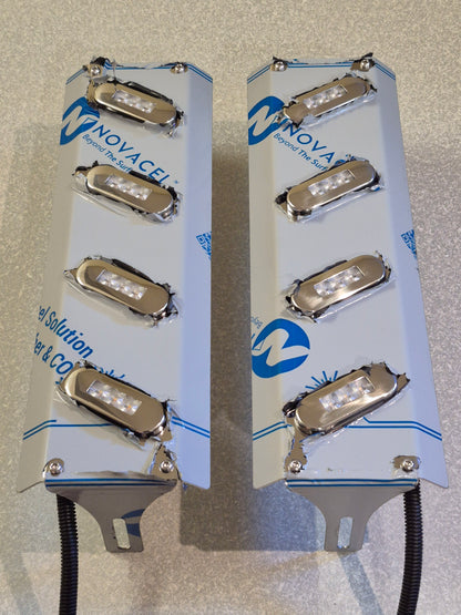 Mirror Stainless - 4x 30 Degree Oval Lights to suit Kenworth, Mack & Western Star