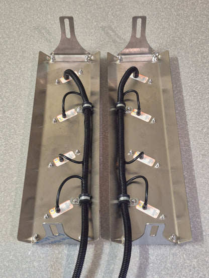 Mirror Stainless - 4x 30 Degree Oval Lights to suit Kenworth, Mack & Western Star