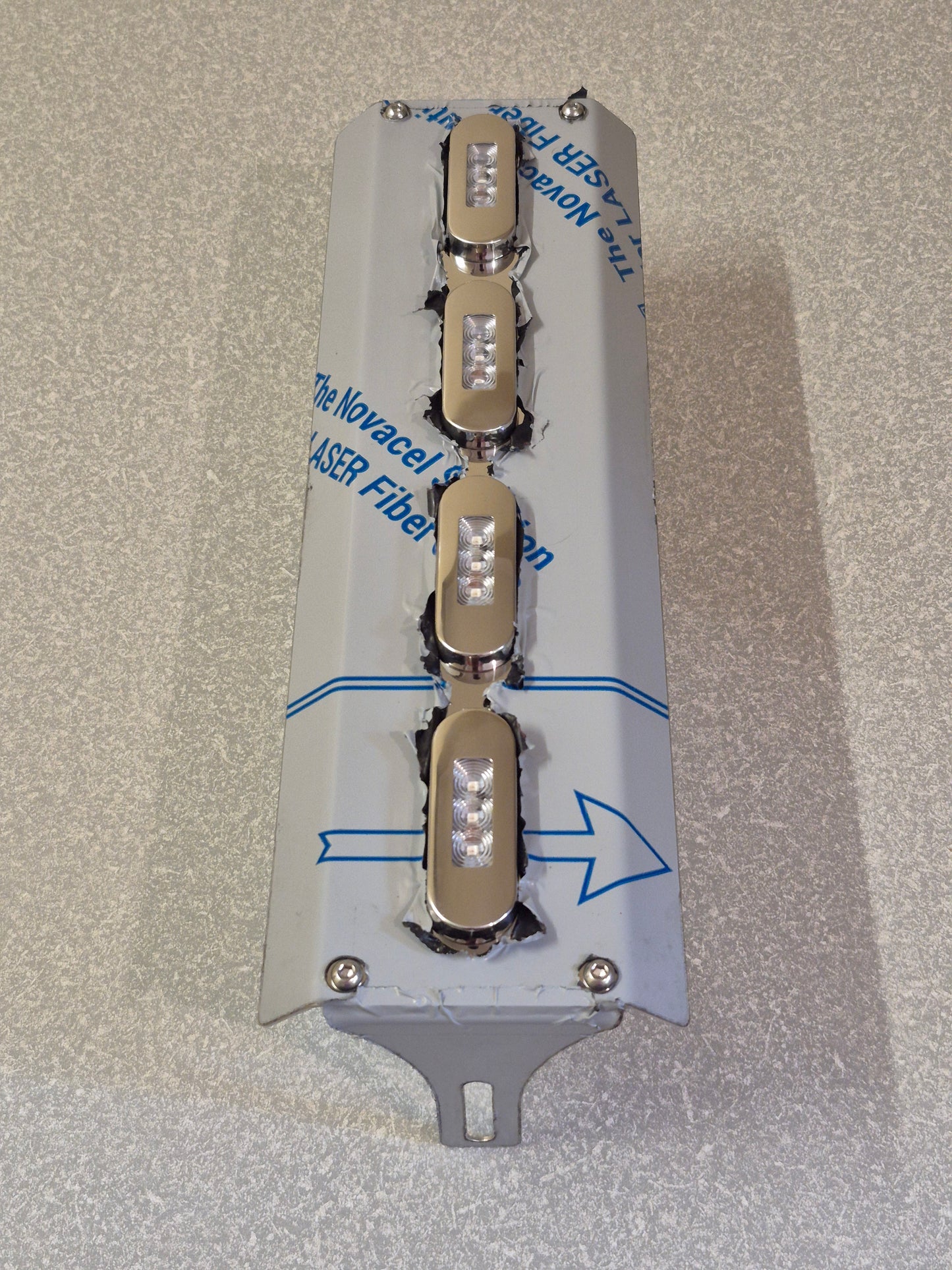 Mirror Stainless - 4x Straight Oval Lights to suit Kenworth, Mack & Western Star