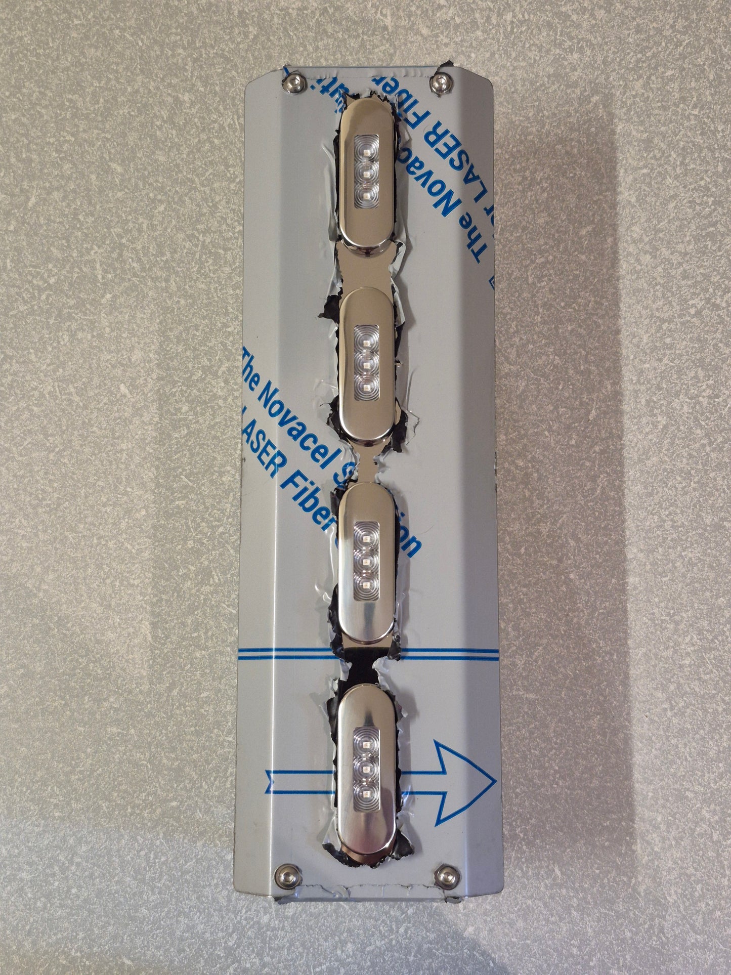 Mirror Stainless - 4x Straight Oval Lights to suit Kenworth, Mack & Western Star