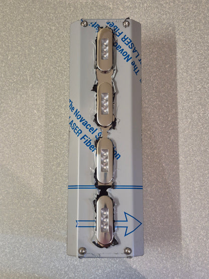 Mirror Stainless - 4x Straight Oval Lights to suit Kenworth, Mack & Western Star