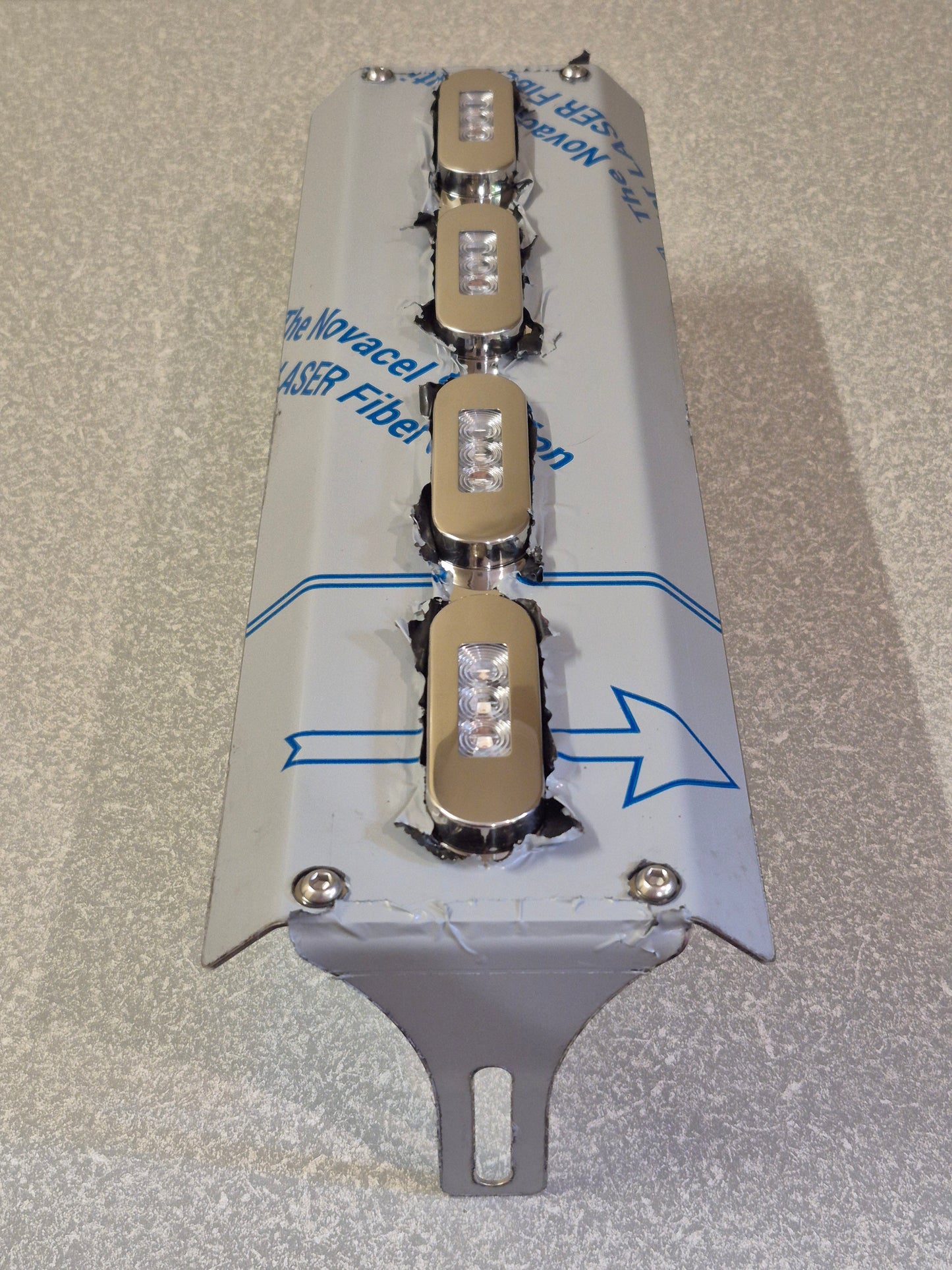 Mirror Stainless - 4x Straight Oval Lights to suit Kenworth, Mack & Western Star