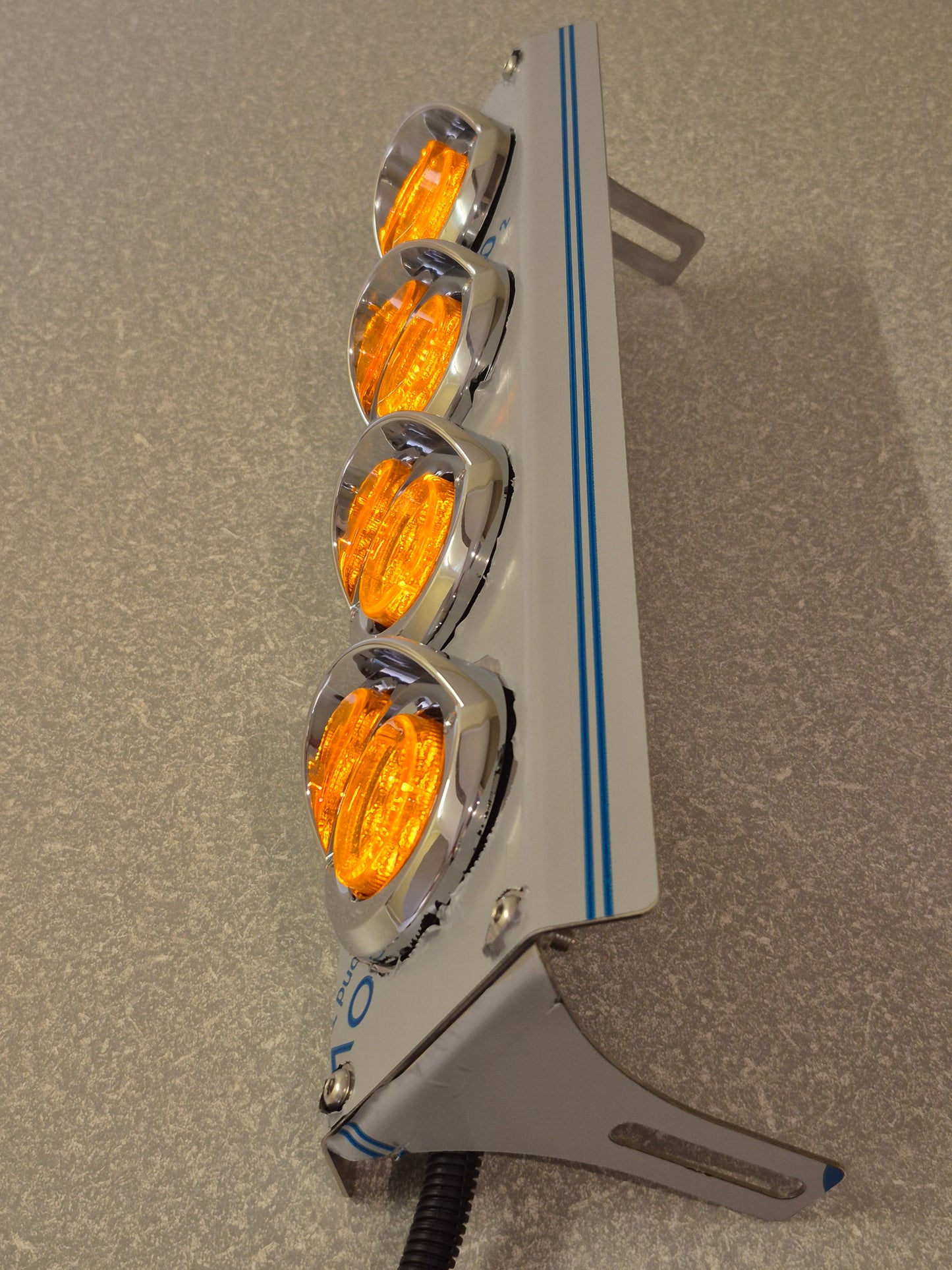 Mirror Stainless - 4x A/A 2" Grommet Lights to suit Kenworth, Mack & Western Star