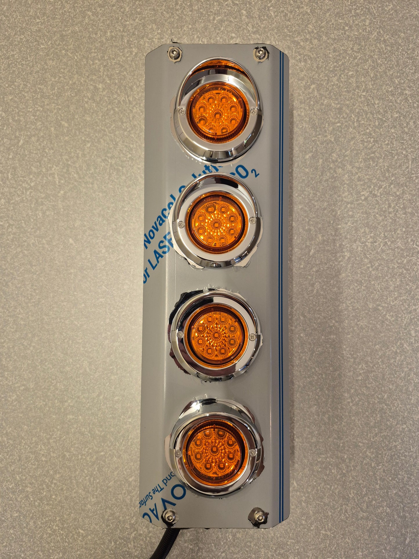 Mirror Stainless - 4x A/A 2" Grommet Lights to suit Kenworth, Mack & Western Star