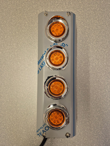 Mirror Stainless - 4x A/A 2" Grommet Lights to suit Kenworth, Mack & Western Star