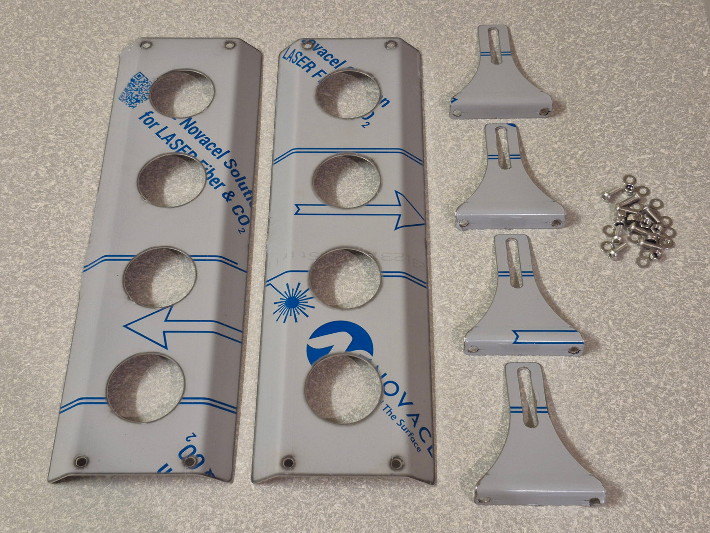 Truck Stainless Mirror Back Panel - 4x Grommet - No Lights Included
