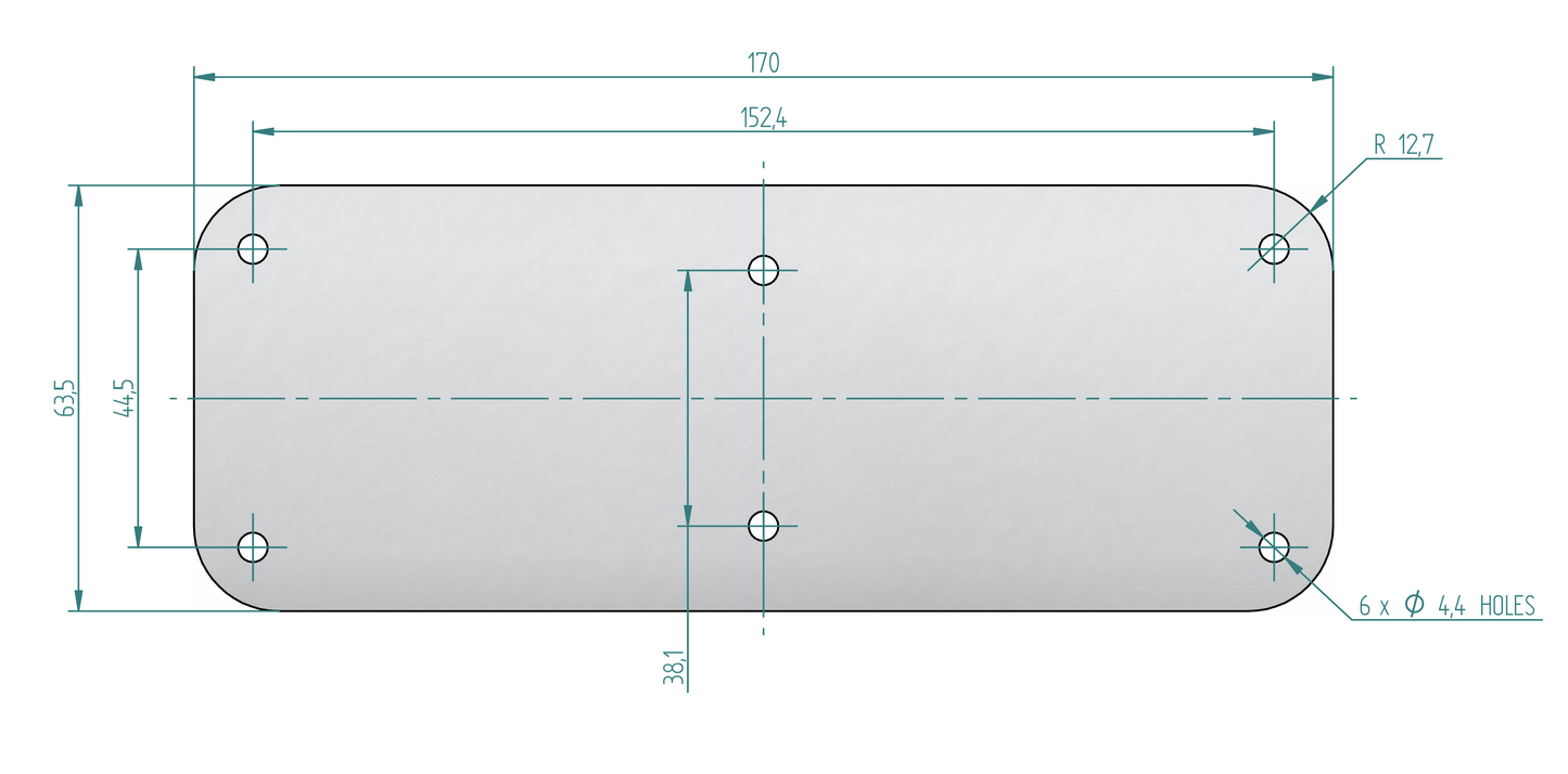 Mirror Light Blanking Plate - Stainless Steel