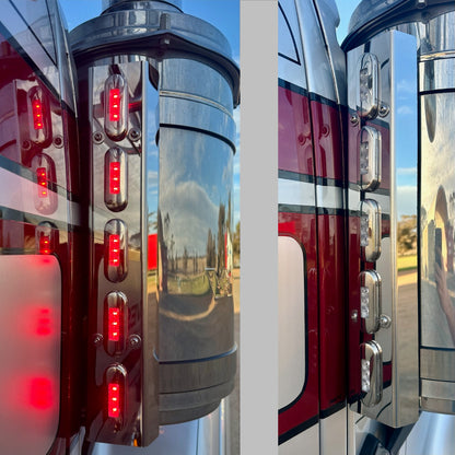 Air Cleaner Stainless - 5x Straight LEDs to suit Western Star