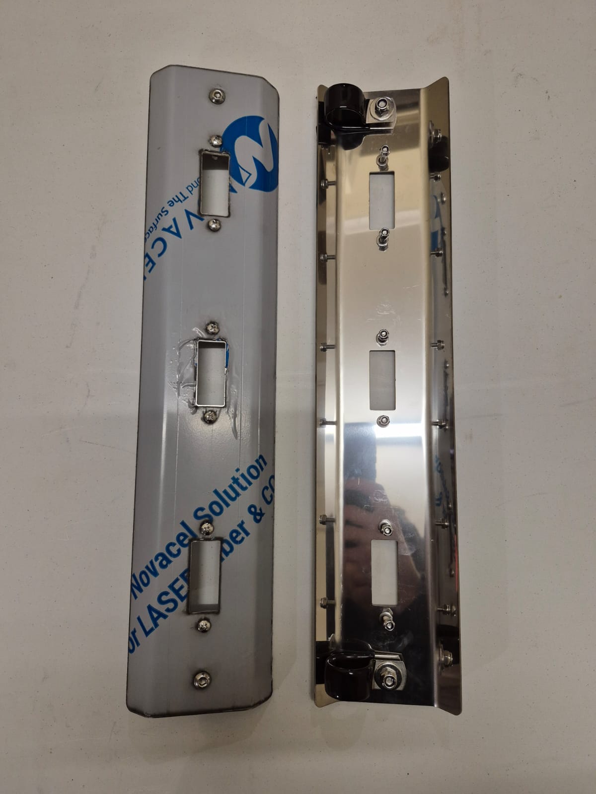 Truck Mirror Stainless - P-Clamp Style - 3x Straight - No Lights Included