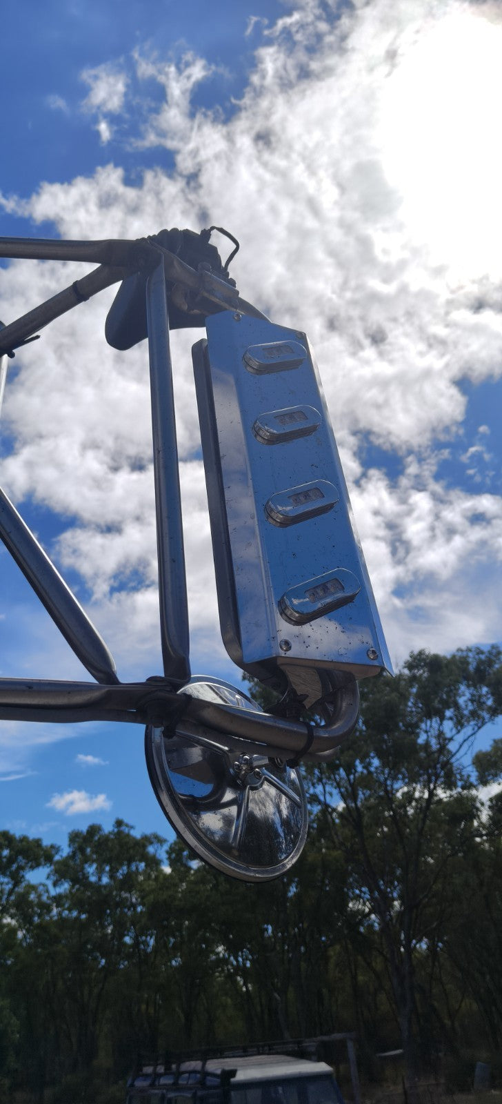 Mirror Stainless - 4x 30 Degree Oval Lights to suit Kenworth, Mack & Western Star